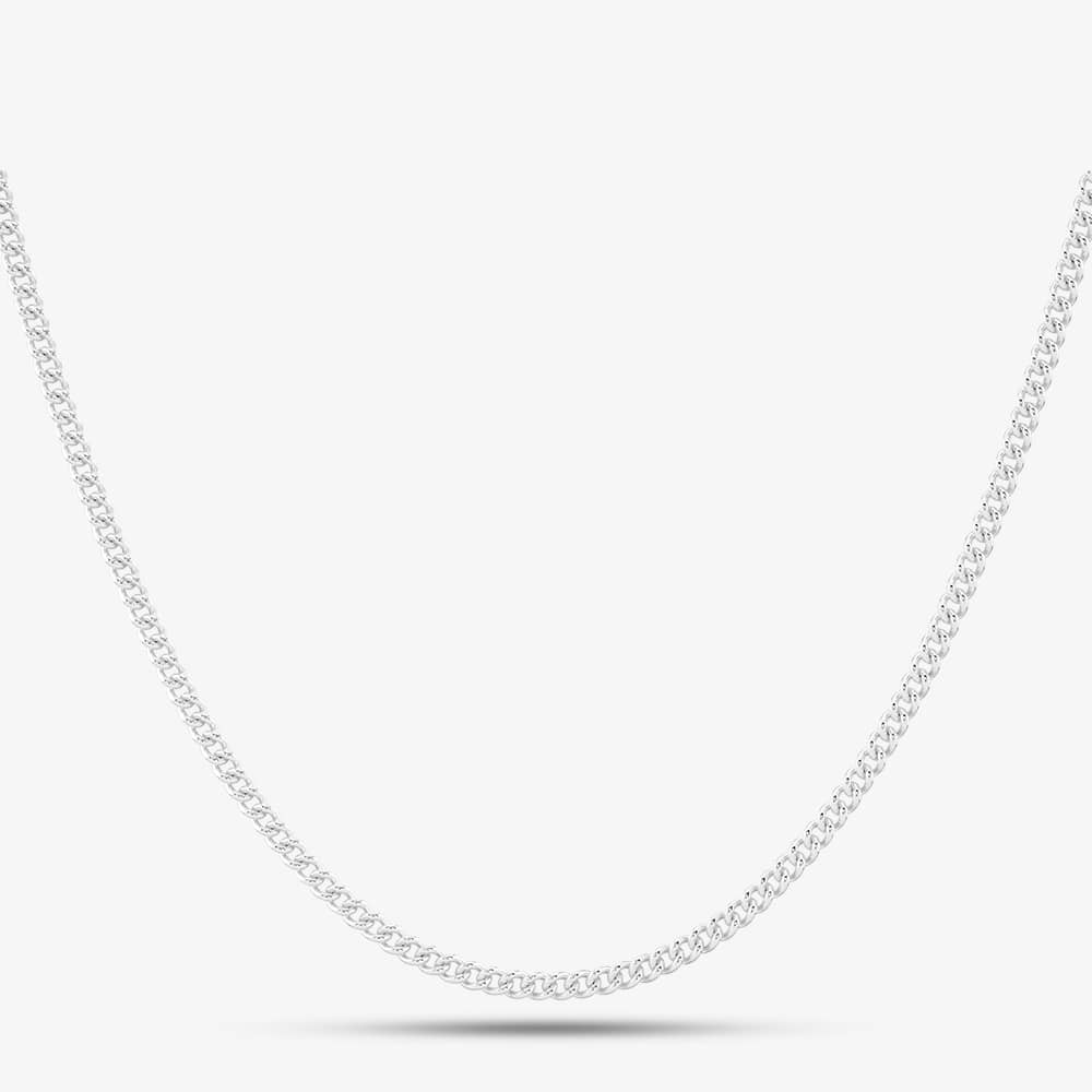 Silver 32 Inch Fine Curb Chain GK-N2517