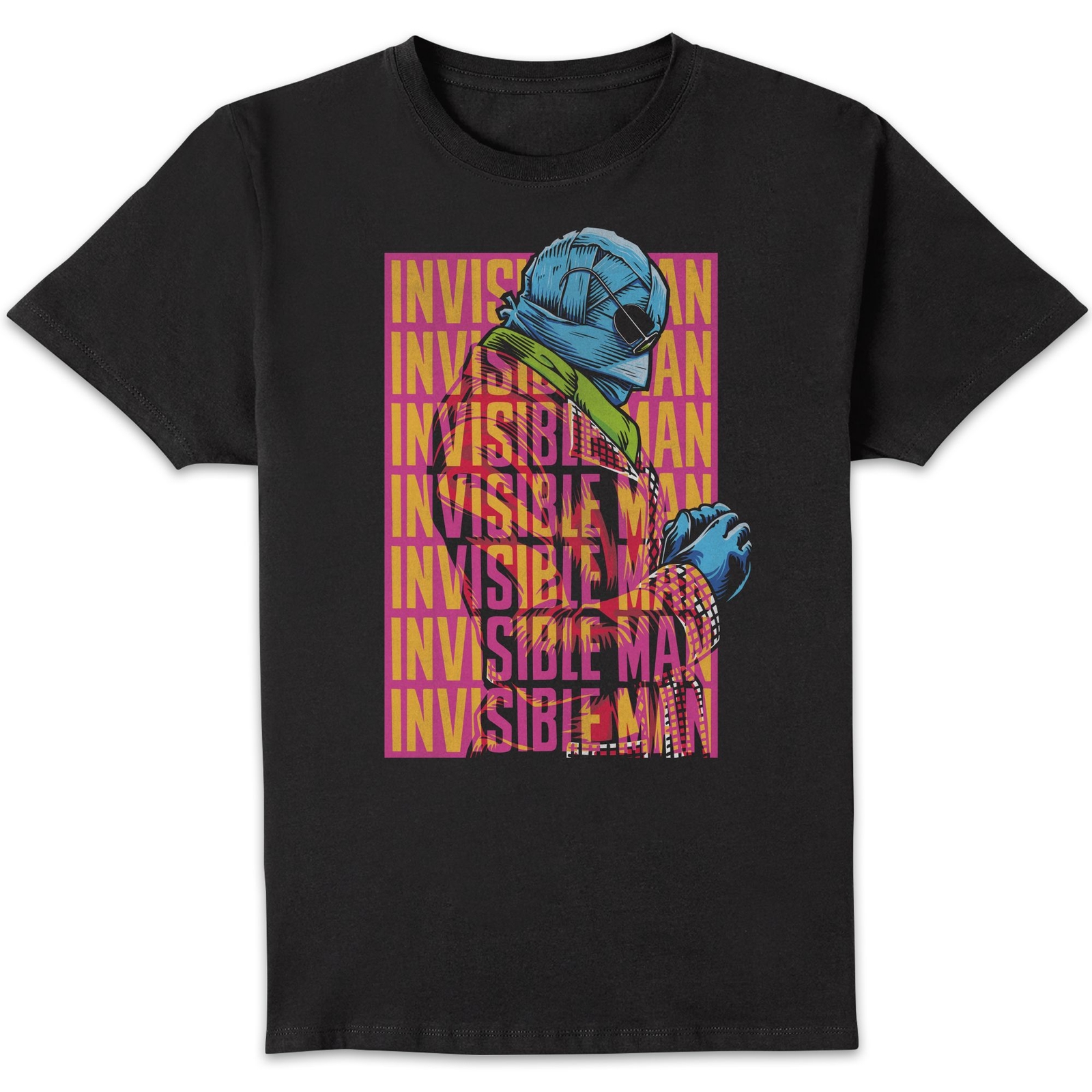 Universal Monsters Invisible Man Retro Men's T-Shirt - Black - S
