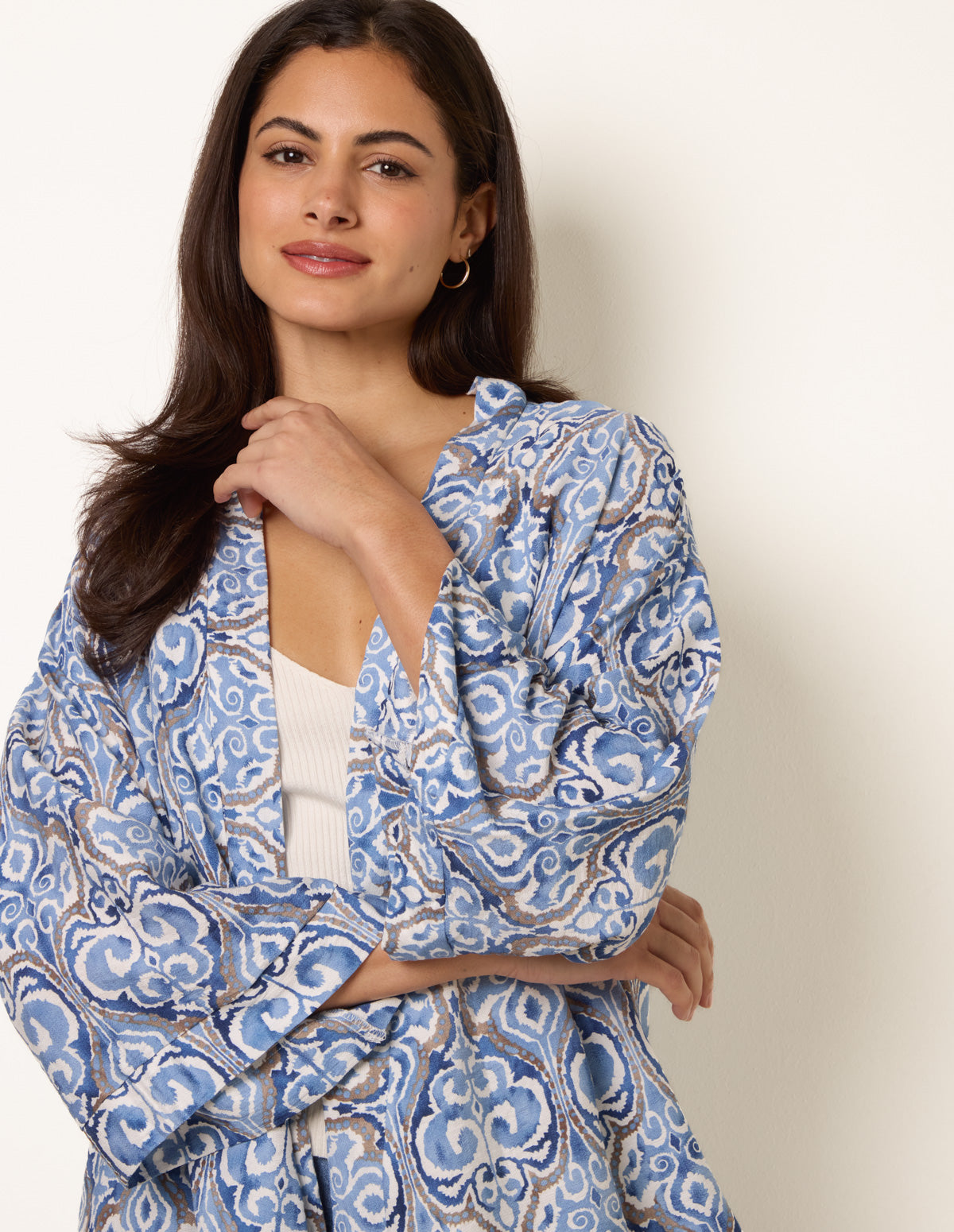 3/4 Sleeve Kimono - S/M / NAVY