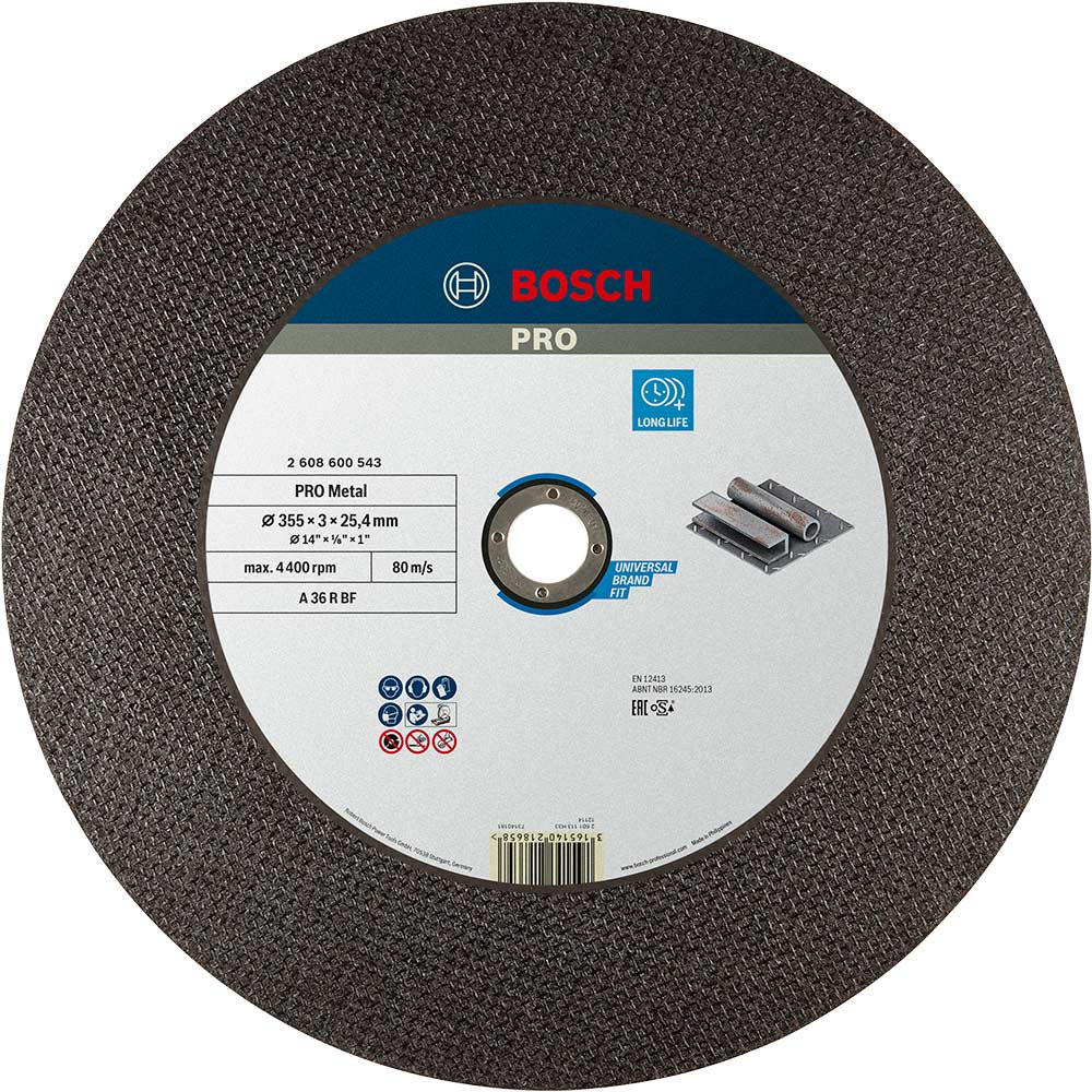 Bosch PRO A36R BF Chop Saw Metal Cutting Disc 355mm 350mm