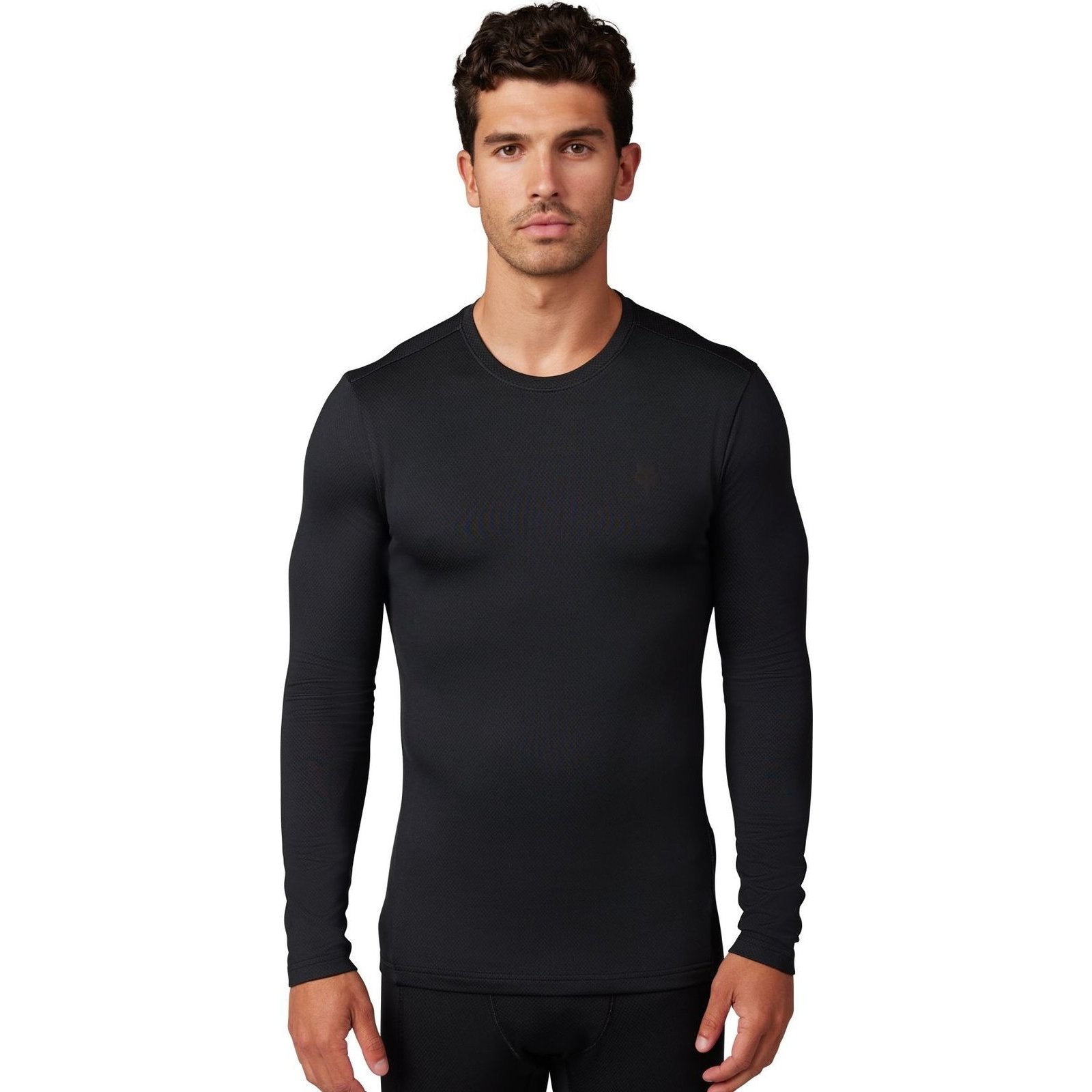Fox Racing Tecbase Fire Long Sleeve Base Layer Shirt - Black / S