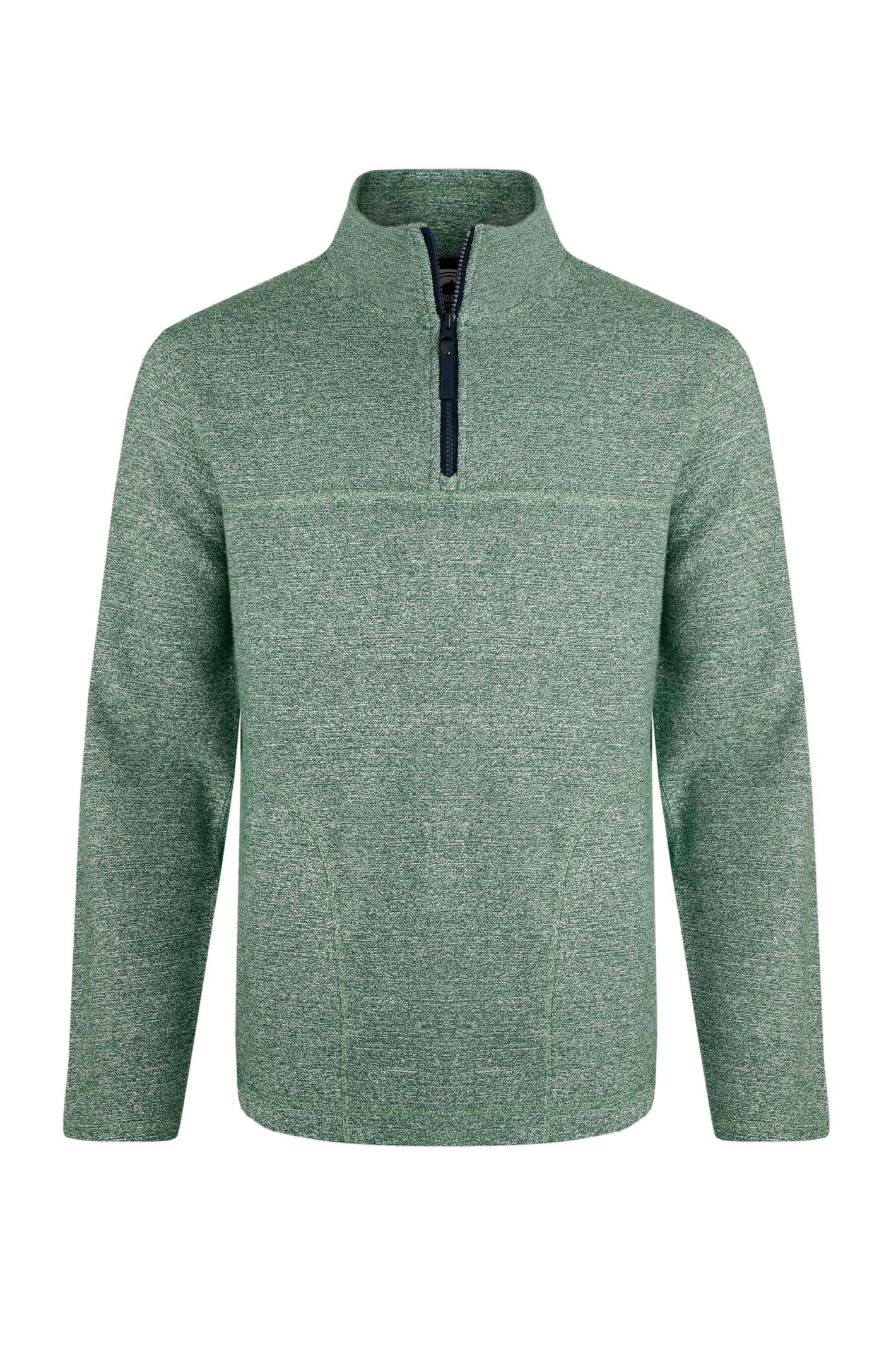 Weird Fish Laramie Eco 1/4 Zip Snow Marl Fleece Olive Size 5XL